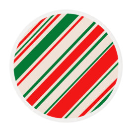 Traditionell röd Grönt Vit Rand Candycane