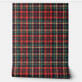 Traditionell röd och grön skotsk tartanplaid