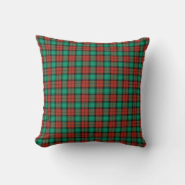 Traditionell röd och Grönt julpapp Lumbarkudde