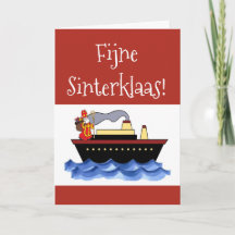 Traditionell röda Sinterklaas välkomstkort 5 decem