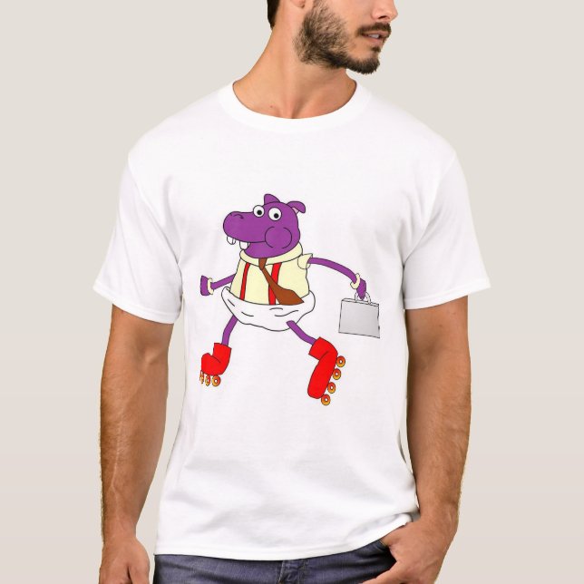 Traditionell Rollerskatingflodhästutslagsplats Tee (Framsida)
