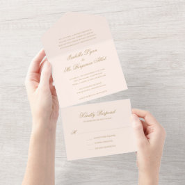 Traditionell rosabröllopsinbjudan elegant formell