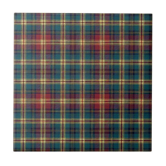 Traditionell Royal Scottish Tartan Randig Mönster Kakelplatta (Framsidan)