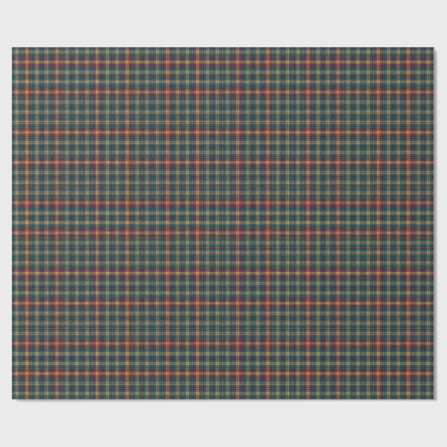 Traditionell Royal Scottish Tartan Randig Mönster Presentpapper (Platt)