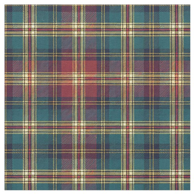Traditionell Royal Scottish Tartan Randig Mönster Tyg (Närbild)