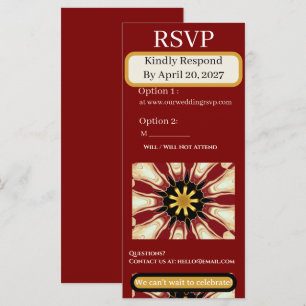 Traditionell RSVP-svit Crimson & Cream Starburst