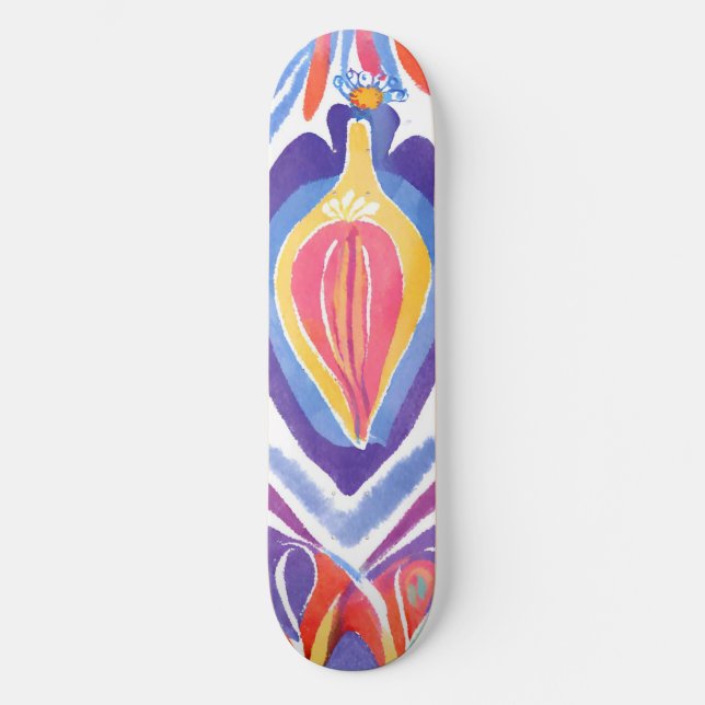 traditionell rumänsk dekant mini skateboard bräda 18,5 cm (Framsida)