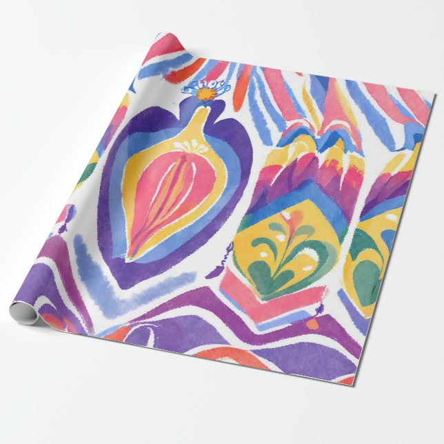 traditionell rumänsk dekant presentpapper (Utrullad)