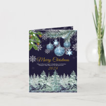 Traditionell rustik marinblå God Jul