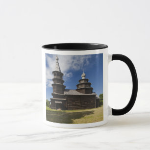 Traditionell rysk ortodox träkyrka mugg