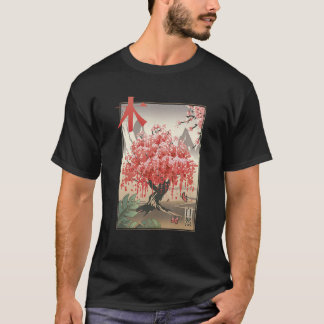 Traditionell Sakura Japansk Cherry Blommar Träd T Shirt