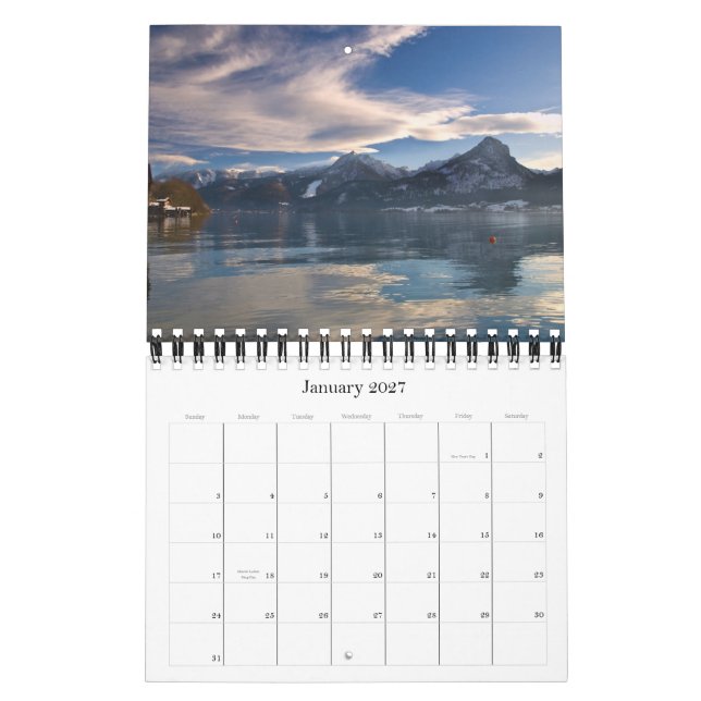 Traditionell salzkammer kalender (Jan 2027)