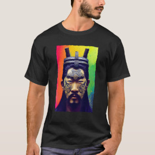 Traditionell samuraikrigare med modern twist t shirt