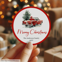 Traditionell Santa Claus Vintage Holiday-dekal