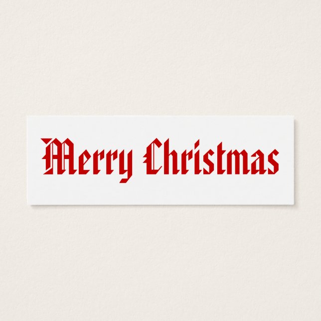 Traditionell Santa KÄRLEK Note eller presentkort Litet Visitkort (Baksidan)