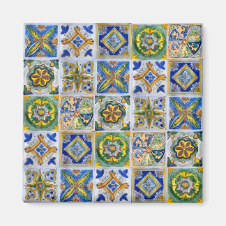 Traditionell siciliansk kylmagnet av keramiskt mat magnet