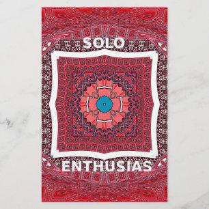 Traditionell Sindhi Culture Ajrak Mönster Art Prin Brevpapper