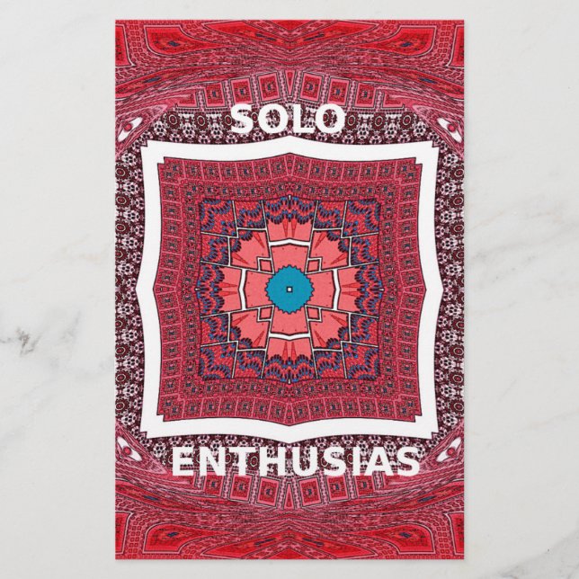 Traditionell Sindhi Culture Ajrak Mönster Art Prin Brevpapper (Framsida)