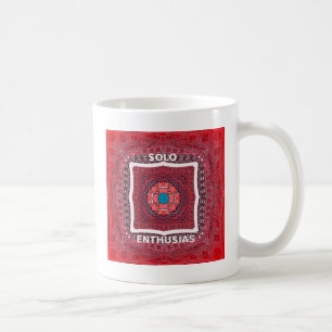Traditionell Sindhi Culture Ajrak Mönster Art Prin Kaffemugg