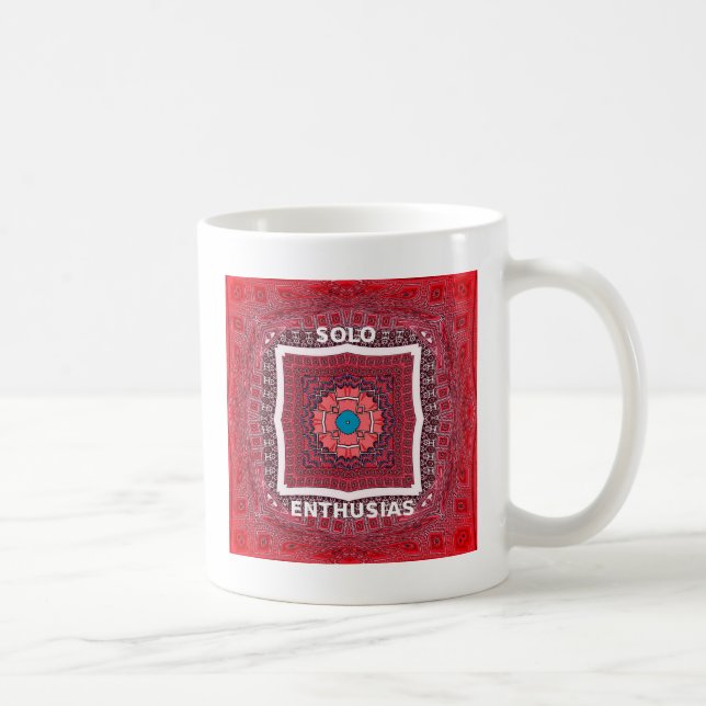 Traditionell Sindhi Culture Ajrak Mönster Art Prin Kaffemugg (Höger)