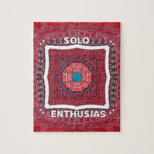 Traditionell Sindhi Culture Ajrak Mönster Art Prin Pussel