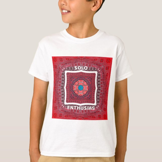 Traditionell Sindhi Culture Ajrak Mönster Art Prin T-shirt (Framsida)