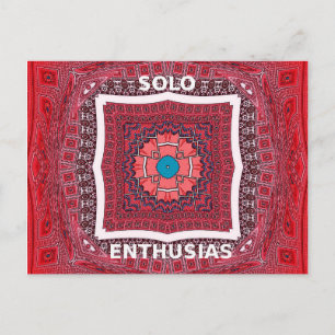 Traditionell Sindhi Culture Ajrak Mönster Art Prin Vykort
