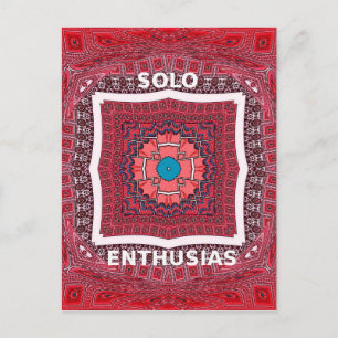 Traditionell Sindhi Culture Ajrak Mönster Art Prin Vykort