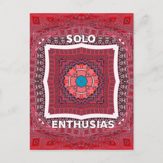 Traditionell Sindhi Culture Ajrak Mönster Art Prin Vykort (Framsida)