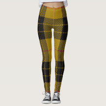 Traditionell skotsk Gult Tartan Leggings