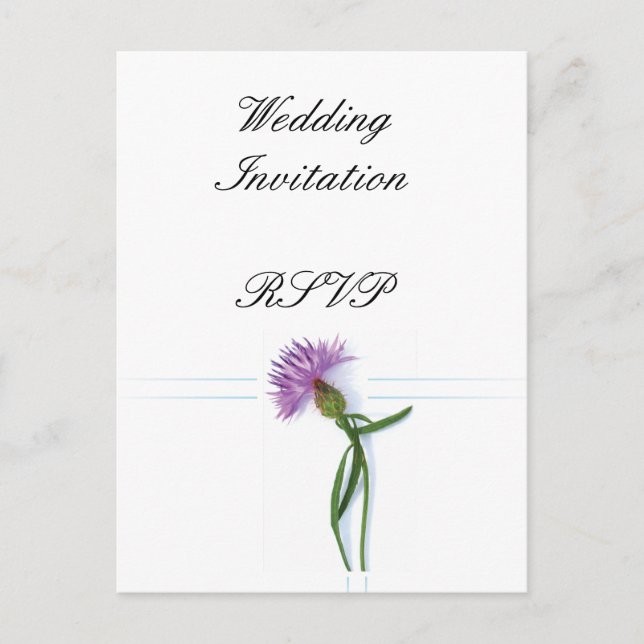 Traditionell skotsk och keltisk vigsel Thistle Th Inbjudan Vykort (Framsida)