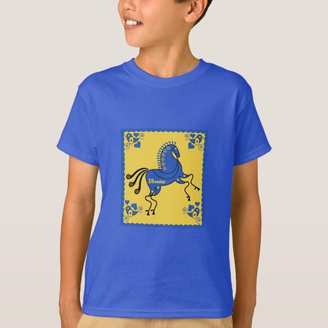 Traditionell slavisk folkbild i Ukraina T Shirt (Framsida)