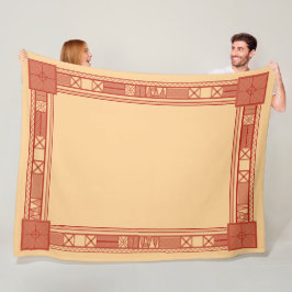 Traditionell slavisk kalender Mönster Fleecefilt