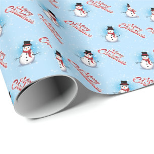 Traditionell Snögubbe-jul på LJUSBLUE Presentpapper