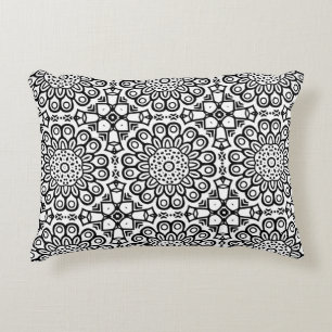 Traditionell solrosbatik mönster ornamentscroll prydnadskudde