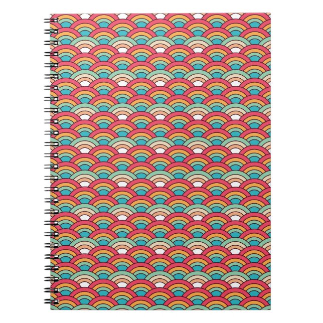 Traditionell, sömlös Elegant Mönster-design Anteckningsbok (Framsidan)