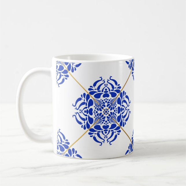 Traditionell spain sömlös mönster. Spansk kerami Kaffemugg (Vänster)