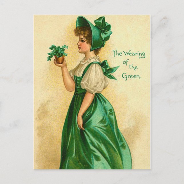 Traditionell St. Patrick's Irish Postcards Vykort (Framsida)