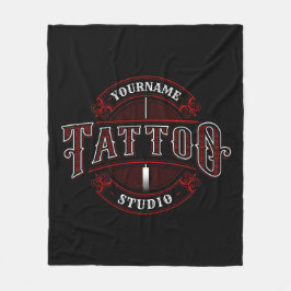 Traditionell Stil ADD NAMN Tattoo Studio Shop Fleecefilt
