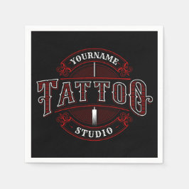 Traditionell Stil ADD NAMN Tattoo Studio Shop Pappersservett