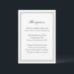 Traditionell svart och vit timlös Bröllop Tilläggskort<br><div class="desc">Kort för hölje i elegant bröllop med enkel och klassisk utformning.</div>