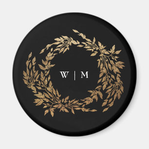 Traditionell svartvit Vapensköld i Monogram, klass Magnet