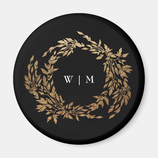 Traditionell svartvit Vapensköld i Monogram, klass Magnet (Framsidan)