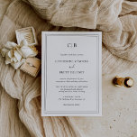 Traditionell Svartvitt Elegant bröllop Inbjudningar<br><div class="desc">Inbjudan till elegant bröllop i klassisk svart text över en vit bakgrund med ditt monogram och bröllop-detaljer omgivna av en dubbla gräns. Teckensnittet och gräns färger kan ändras till valfri färg genom att klicka på knappen "anpassa". En traditionell inbjudan till stil-bröllop med en ren och tidlös perfekt för ett formellt...</div>