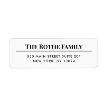 Traditionell svartvitt-Returadress