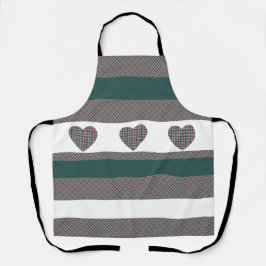 Traditionell Tartan Mönster med hjärter