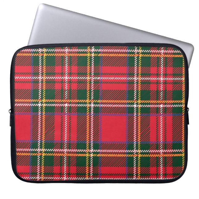Traditionell Tartan Pput Seamless Tapet Laptop Fodral (Framsidan)