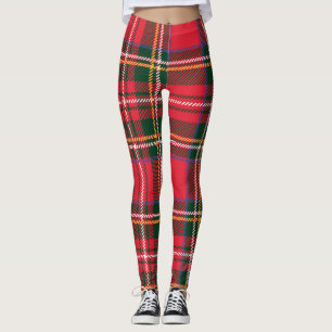 Traditionell Tartan Pput Seamless Tapet Leggings