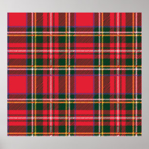 Traditionell Tartan Pput Seamless Tapet Poster