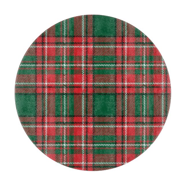 Traditionell tartan: rödgrönt plaid mönster. (Framsidan)